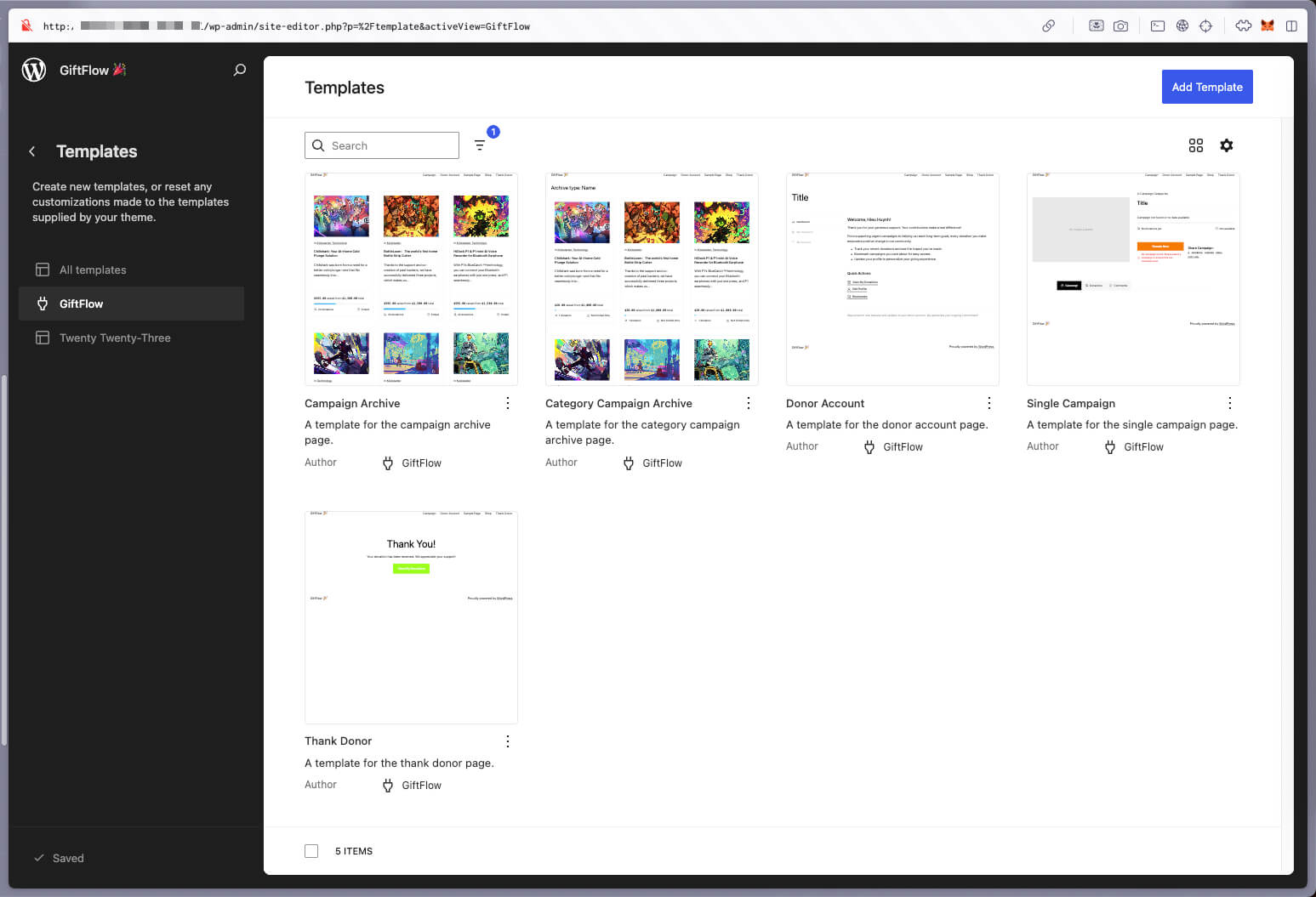 Giftflow Campaign Layouts Gutenberg Example